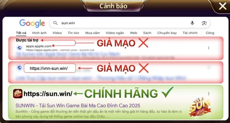 5 Dấu Hiệu Vàng Cách Nhận Biết Nhà Cái Sunwin Chính Thức 2025 2 Link chuẩn của Sun.win luôn dẫn tới giao diện quen thuộc và có chứng chỉ bảo mật HTTPS.